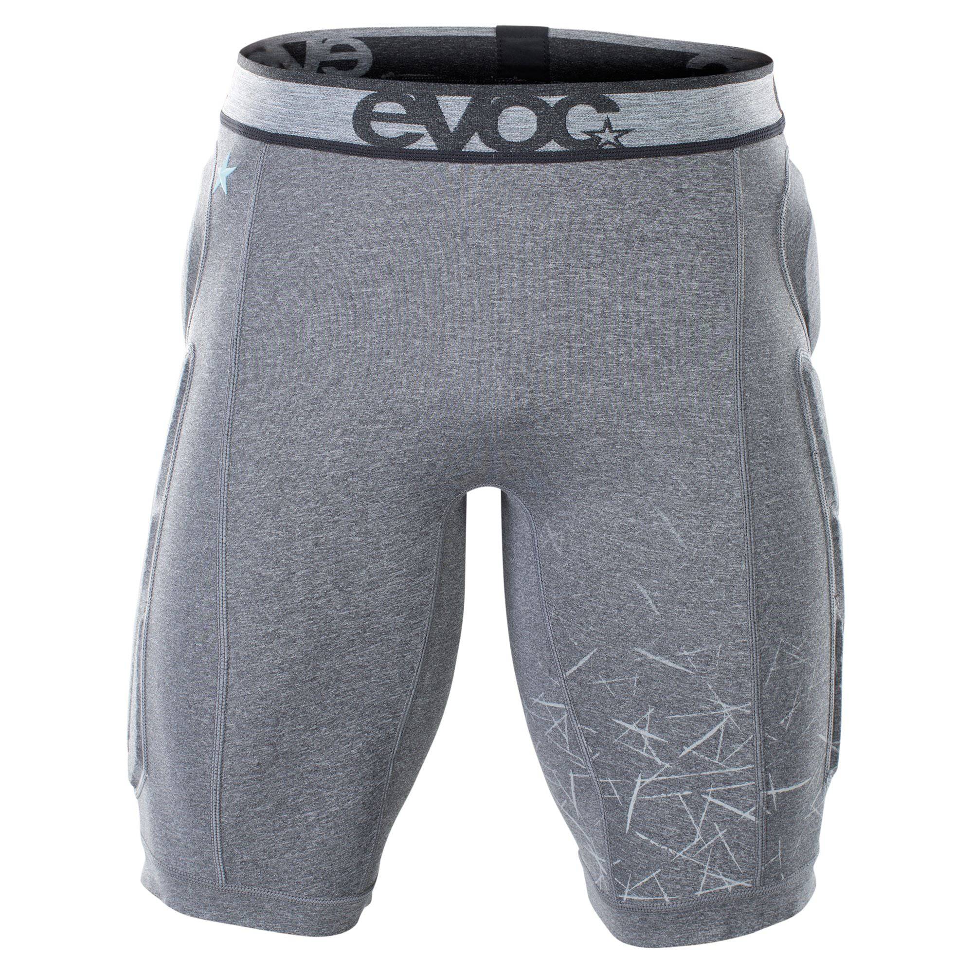 EVOC Crash Pants for active riders with integrated hip and thigh protection, designed for safety and comfort during riding.