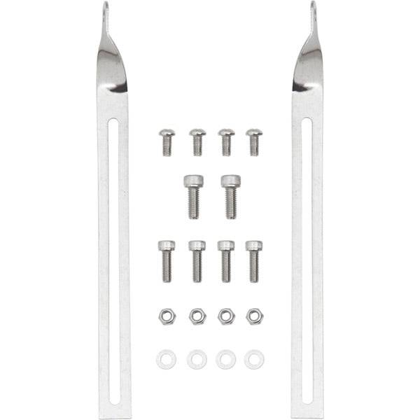 Silver M Part Trail Rack hardware kit for Madison Trail Rack installation, includes accessories for secure mounting.