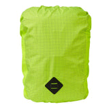 Yellow Altura Nightvision waterproof cycling raincover with reflective safety strips for 20-30L bags, designed for bike accessories.