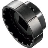 Shimano Workshop TL-FC37 socket for BBR60 HollowTech II bottom bracket installation, shown with tool in hand.
