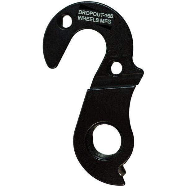 Wheels Manufacturing replaceable derailleur hanger dropout 166 for precise shifting on bicycle components, shown in the image.