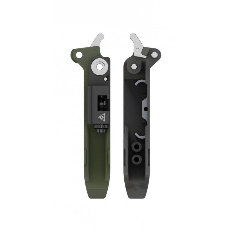 Topeak Power Lever Pro Black bike multi-tool for chain and tire repair, suitable for up to 13-speed bikes, in workshop setting