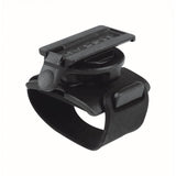 Black Topeak Omni Ridecase II bike phone mount attached to bike stem, showing secure phone holder and multi-mount design.