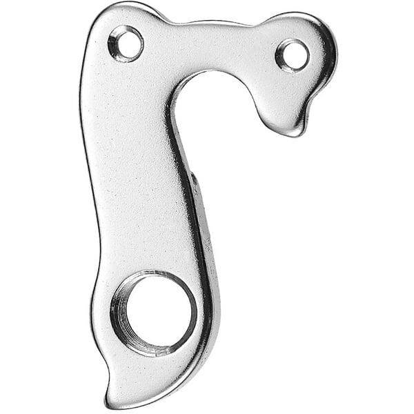 M Part gear hanger for Ghost, Hercules, Winora bikes, durable replacement bicycle component with a sleek metal finish.