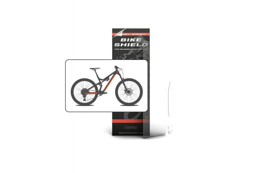 Bike Shield Clear Gloss Half Kit for bike frame protection, showing transparent protective film on bike frame accessories.
