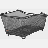 AtranVelo DAILY AVS 28L bike basket attached to a bicycle pannier rack, showcasing durable accessories for cycling.