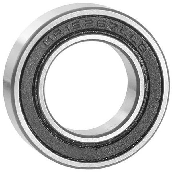 M Part MR15267 2RS cartridge bearing for bicycle hubs, showing the 15x26x7mm metal component with rubber seals.