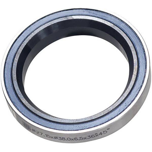 M Part bicycle headset bearing with seals and grease, 27.15x38x6.5mm, suitable for 36°/45° head angles, for bike components.