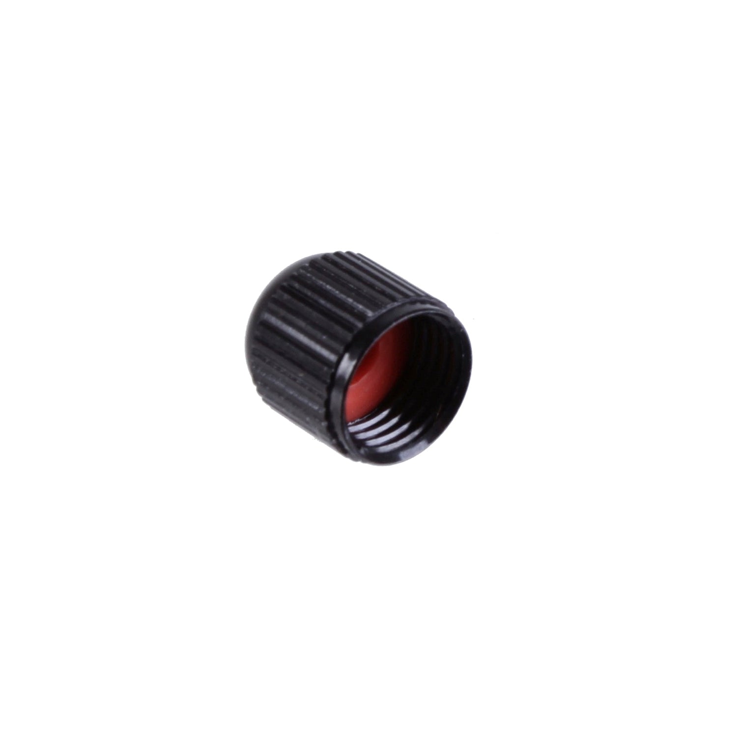 Set of 50 black alloy Fox Shock Rear Air Valve Caps for motorcycle suspension maintenance, featuring durable components.