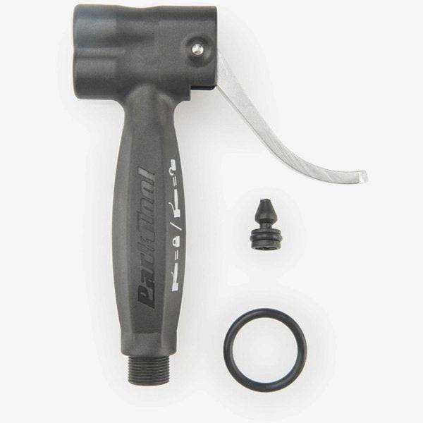 Park Tool 1096Z rebuild kit for PFP-5 and PFP-7 floor pumps, showing replacement parts for workshop repair and maintenance.