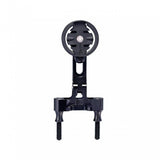 Cane Creek Black computer mount for Garmin and Wahoo cycling devices, mounted on a bicycle handlebar.