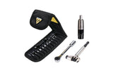 Topeak Ratchet Rocket Lite NTX+ bike multi-tool with adjustable torque, featuring multiple bits and compact workshop design.