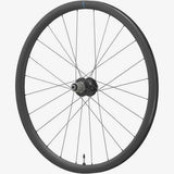 Shimano GRX WH-RX880 700C rear gravel wheel with 12-speed 12x142mm center lock disc brake for gravel riding.