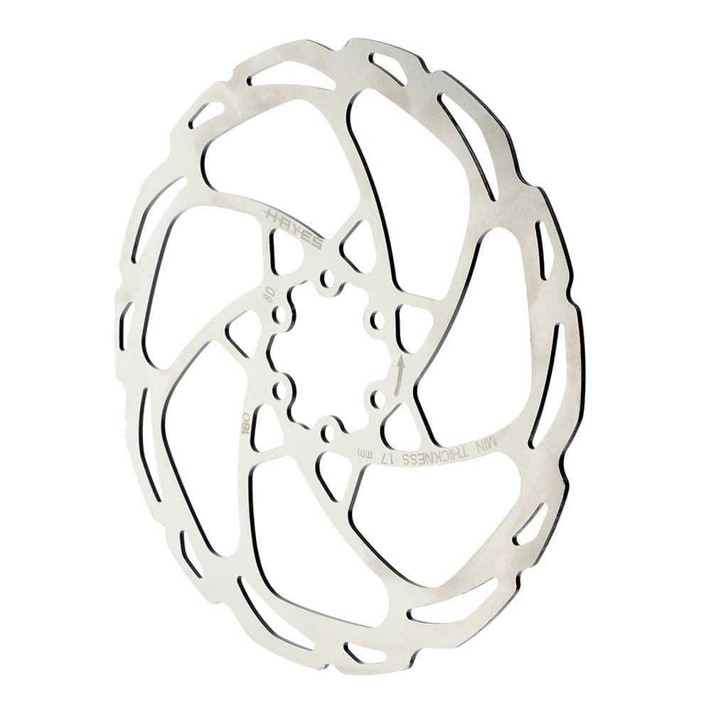 Hayes D-Series disc rotor for Dominion brakes, showing the quiet, vibration-free metal rotor for bicycle braking components