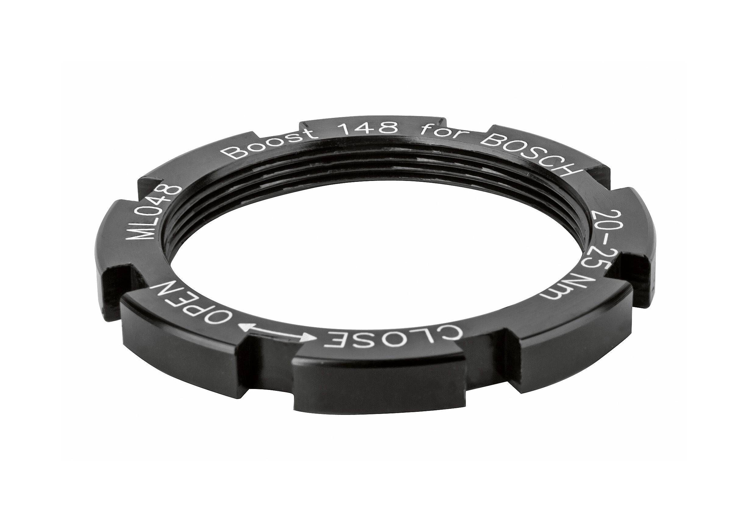 FSA Bosch G3 lock ring for e-bike transmission, black or silver, component used to secure the cassette to the hub.