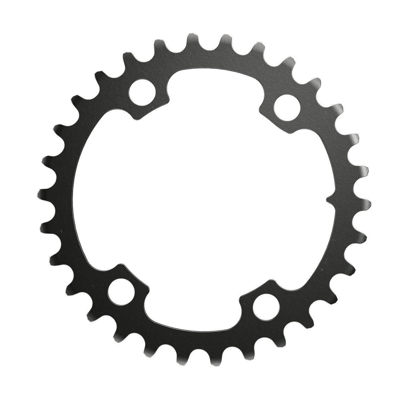 SRAM 30T Road Chainring 94BCD Force Wide 2x12 black component for cycling bikes, featuring a wide tooth profile and sleek black finish.