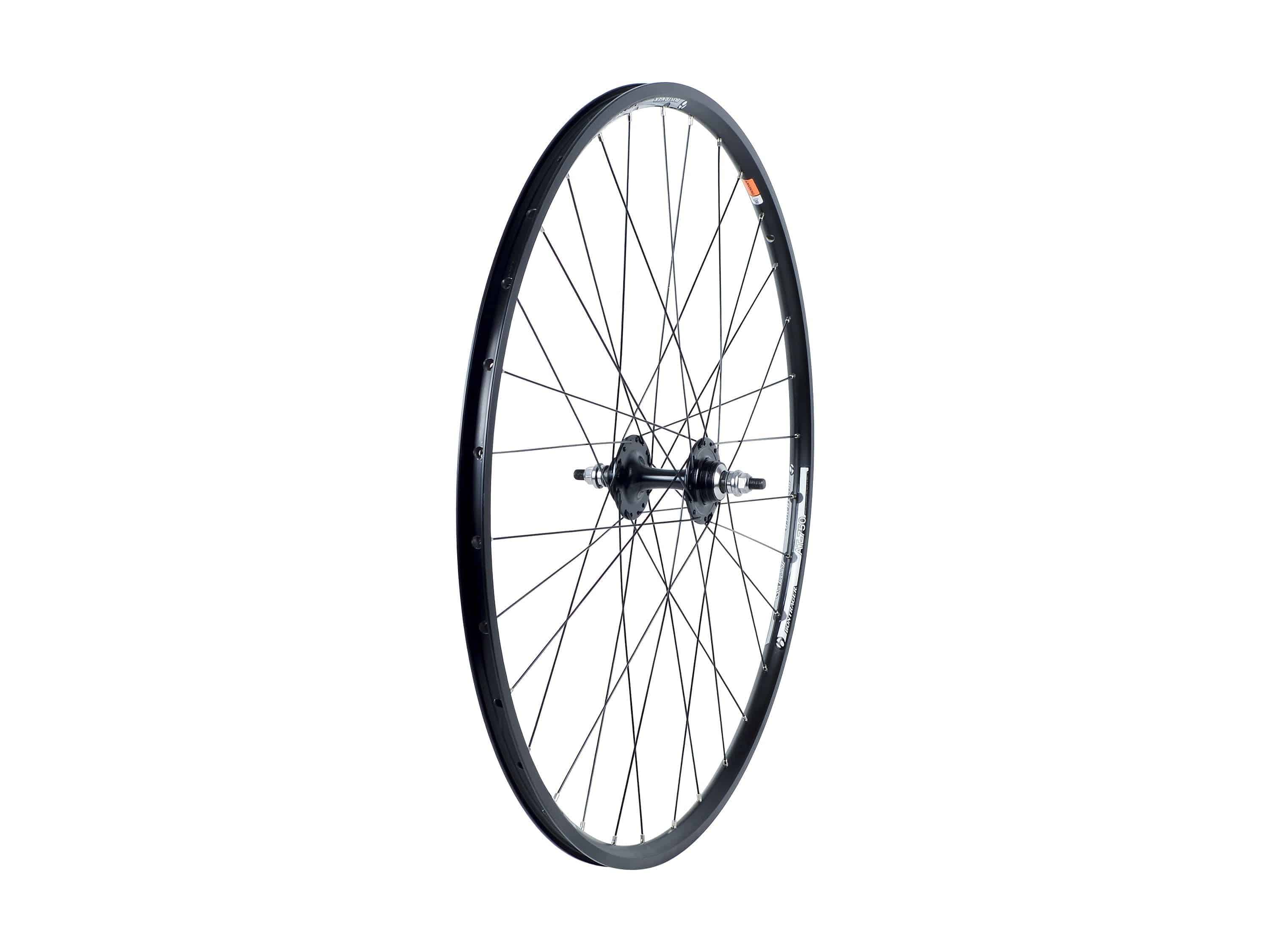 Bontrager AT750/TH30 700C track wheel with 32H double-wall rim, suitable for road cycling components.