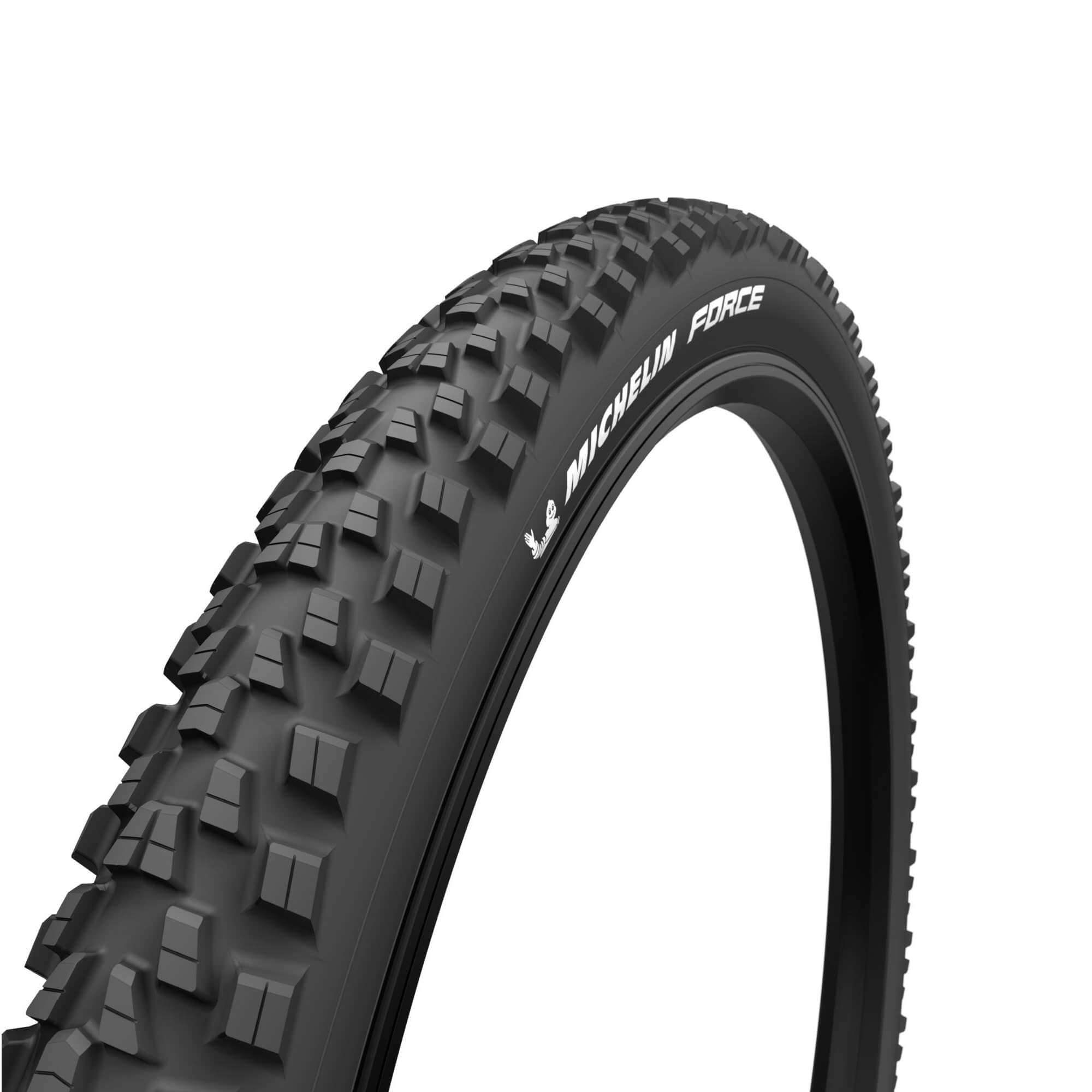 Michelin Force Access mountain bike tyre for hard-packed dry terrain, 27.5-29 inches, with knobby tread for off-road riding.