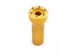 Enduro Bearings yellow crank cap tool for FSA, Cannondale, and Zipp cranksets, used for installing and removing crank caps.