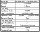SunRace MFM2A 5-speed freewheel with fluid drive technology, shown on a bicycle wheel for smooth shifting performance.