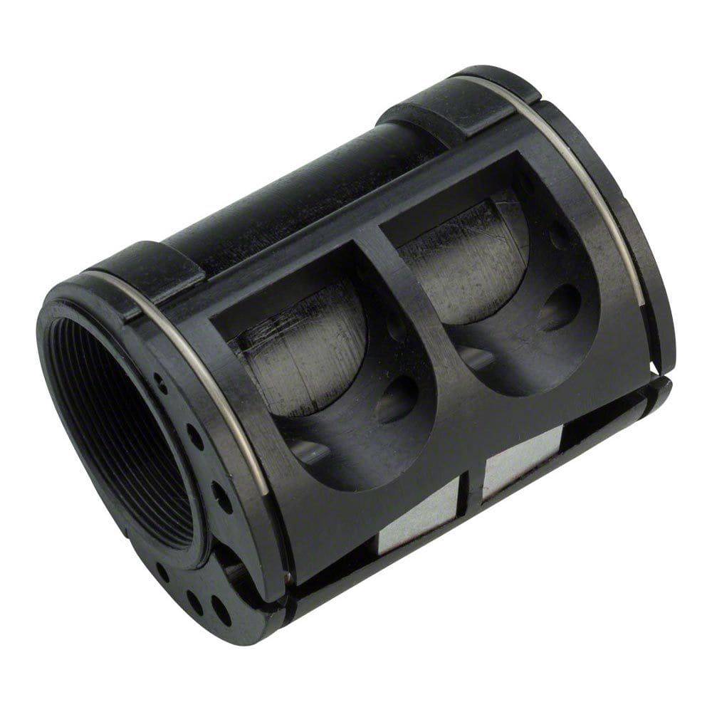 Problem Solvers Bushnell eccentric bottom bracket for tandem and single-speed bikes, showing the metal component with threaded edges
