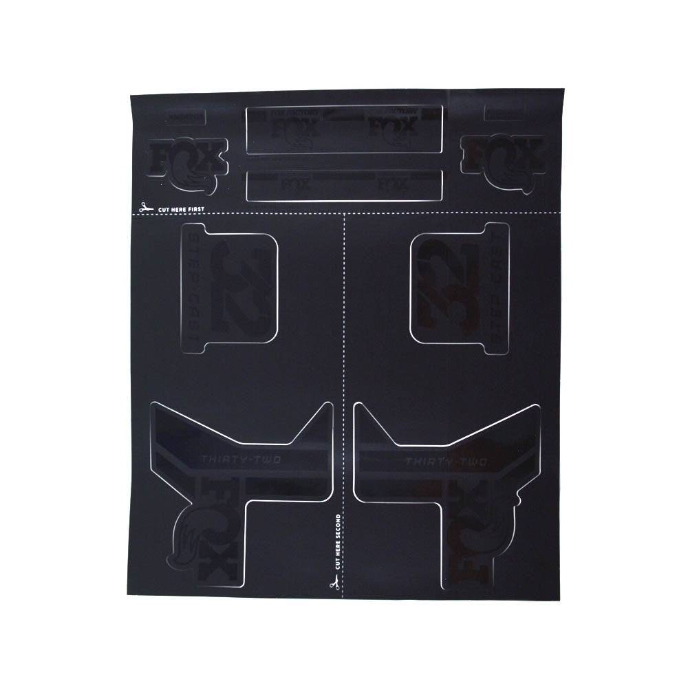 Fox Fork Step-Cast Decal Kit 2017 Stealth | Swinnerton Cycles