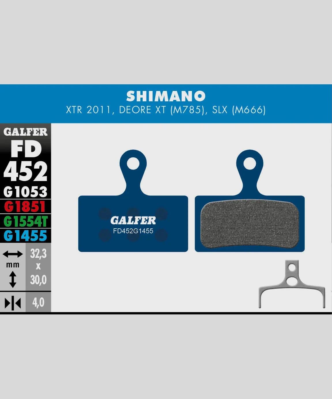 Galfer Road Disc Brake Pads for bicycles, showing the smooth, quiet brake pad components designed for all-weather cycling.