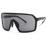 Madison Eyewear Crypto Matt Black sunglasses with black mirror lenses, UV protection, stylish clothing accessory.