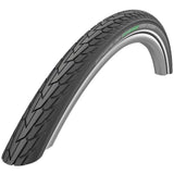 Schwalbe Road Cruiser K-Guard urban bike tyre with green compound technology, showcasing durable tread and sidewall details.