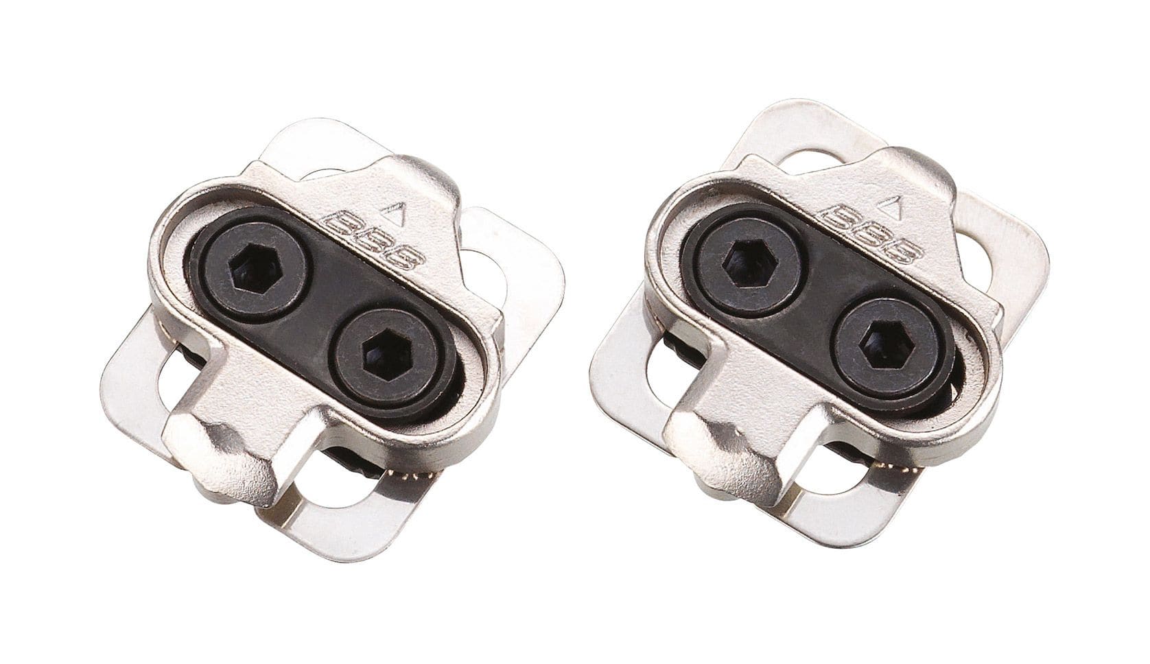 BBB BPD-01 Click&Go SPD cycling cleats with 4-degree float, designed for compatible bike pedals, shown in close-up image.