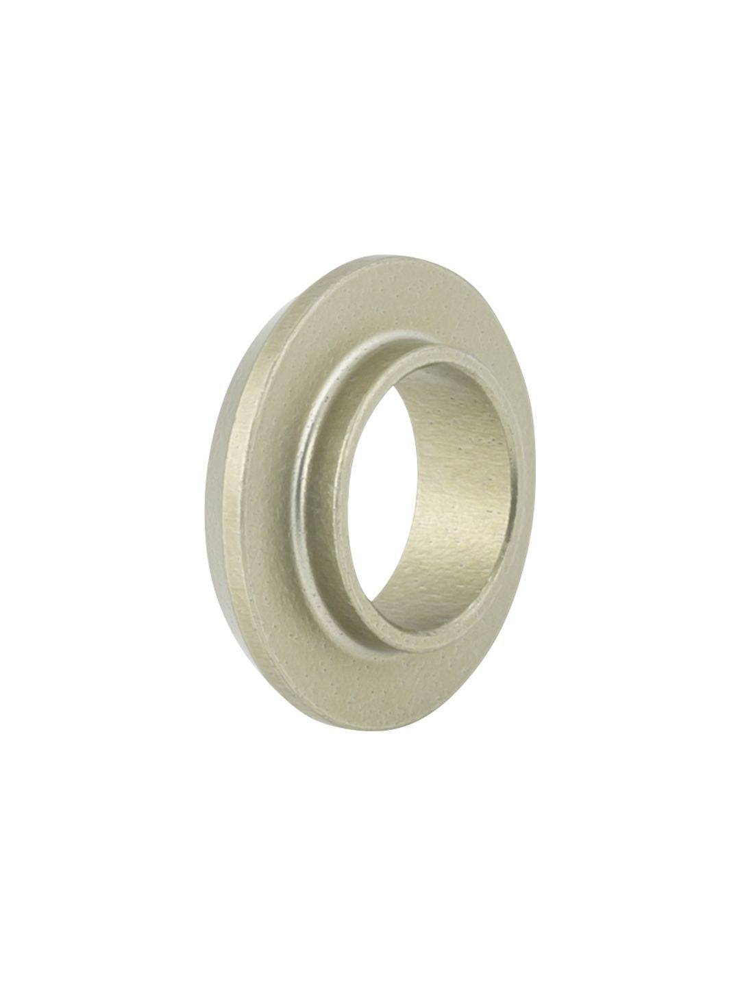 Trek 2022 Top Fuel 29 bike component, gold 3mm x 10mm seatstay pivot hat spacer, close-up view of the metal part