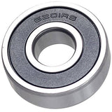 M Part 6201 2RS bicycle hub cartridge bearing, pre-greased ABEC-3 wheel component with metal casing and rubber seals.