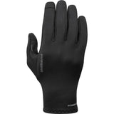 Shimano Windflex Race Gloves, unisex windproof cycling gloves with touchscreen compatibility, shown in black with padded palms