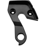 Black alloy Bergamont gear hanger by M Part, designed to protect bike frame components, shown on a bike frame.