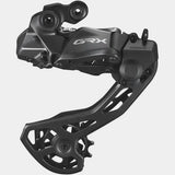 Shimano GRX RD-RX825 Di2 12-speed Shadow+ rear derailleur for double 36T bike components, showcasing the sleek black design