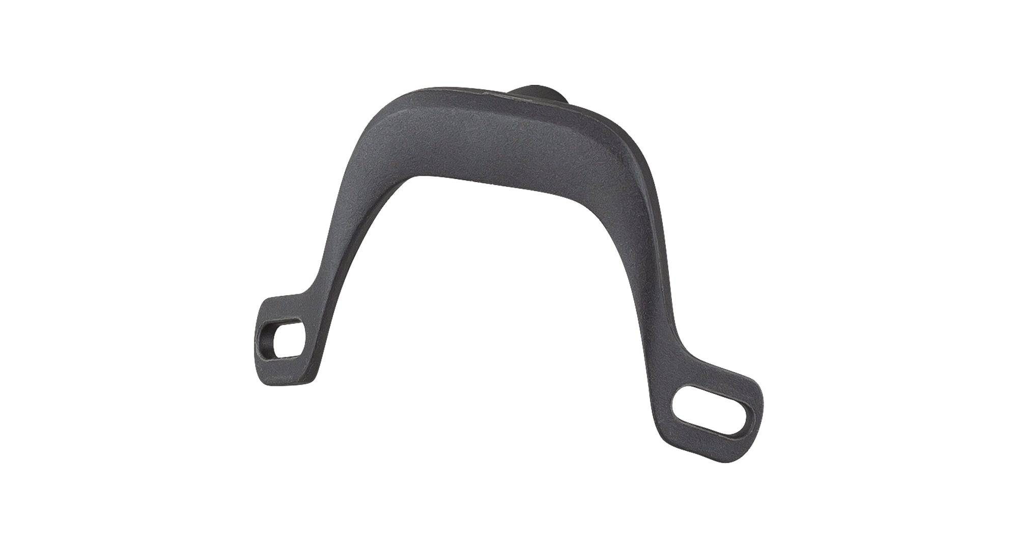 Trek Domane rear fender mount in large black, durable bike component for attaching rear fenders to Trek road bikes.