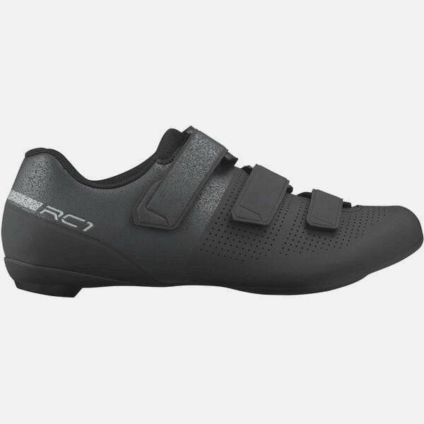 Shimano RC1W women's road cycling shoes with reflective safety features, lightweight and breathable cycling footwear.