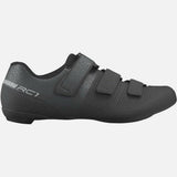 Shimano RC1W women's road cycling shoes with reflective safety features, lightweight and breathable cycling footwear.