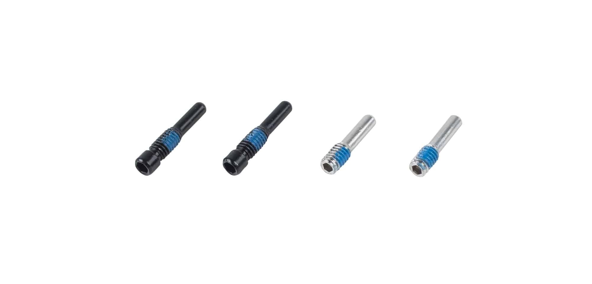 Bontrager Drop Line silver cartridge mounting kit for seatpost, showing components and hardware for bike gear installation.