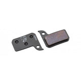 Jagwire Pro Extreme Sintered Disc Brake Pads for SRAM Road eTap systems, showing close-up of brake pad design and material.
