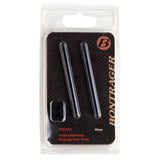 Bontrager Presta valve extenders for tubular, tubeless, and tube tires, showing the metal and rubber components.