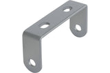 Trek Diamant Villiger Silver U-Bridge Rack Bracket for bike racks, made of metal with a U-shaped design and mounting holes.