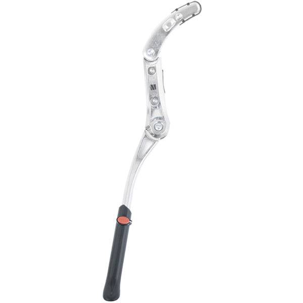 Silver M Part Essential kickstand for 24-29 inch bikes, chainstay or seatstay mount, bike accessories for stable parking.