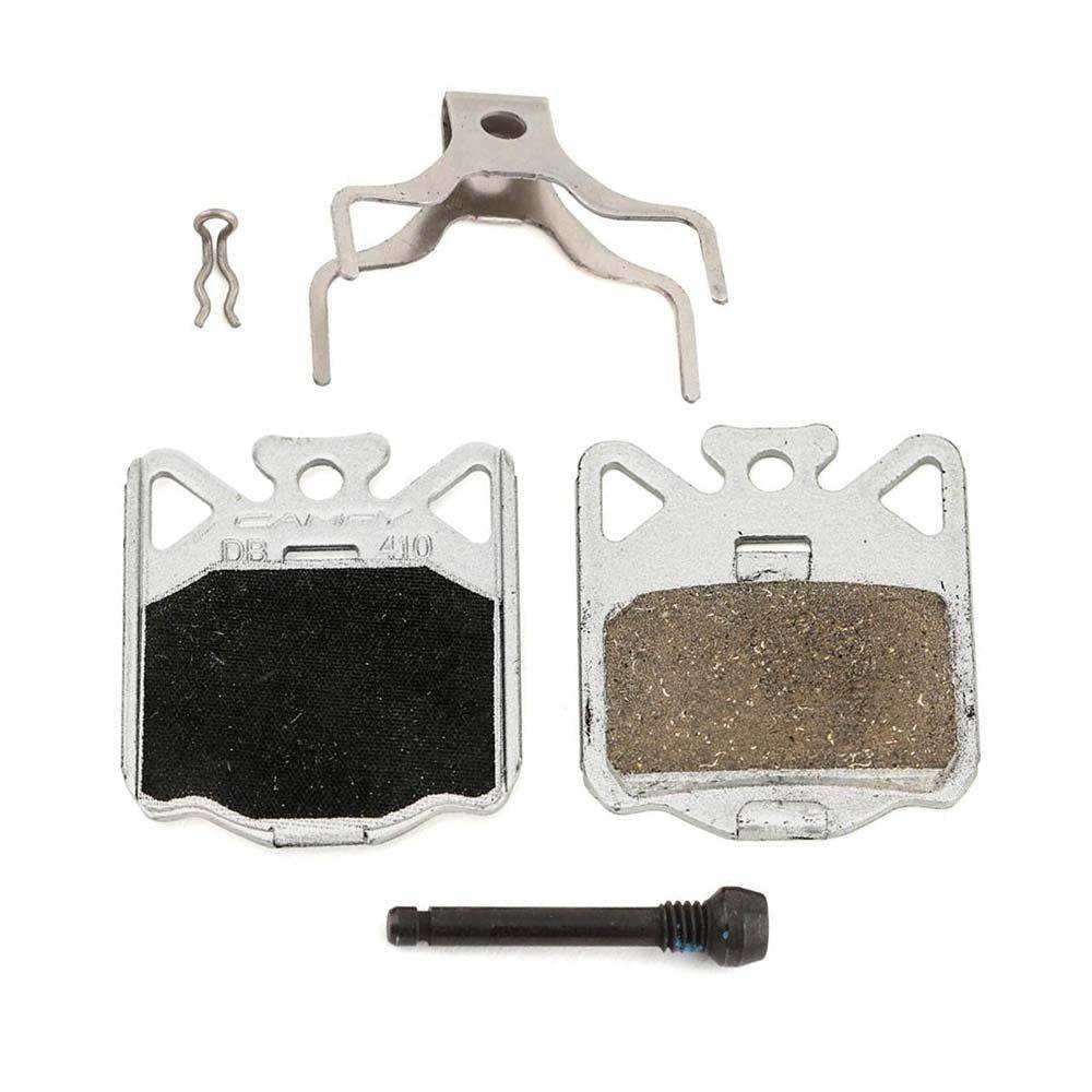 Campagnolo hydraulic disc brake pads DB-310 Organic with wear indicator for bike components, showing brake pad and wear indicator details.