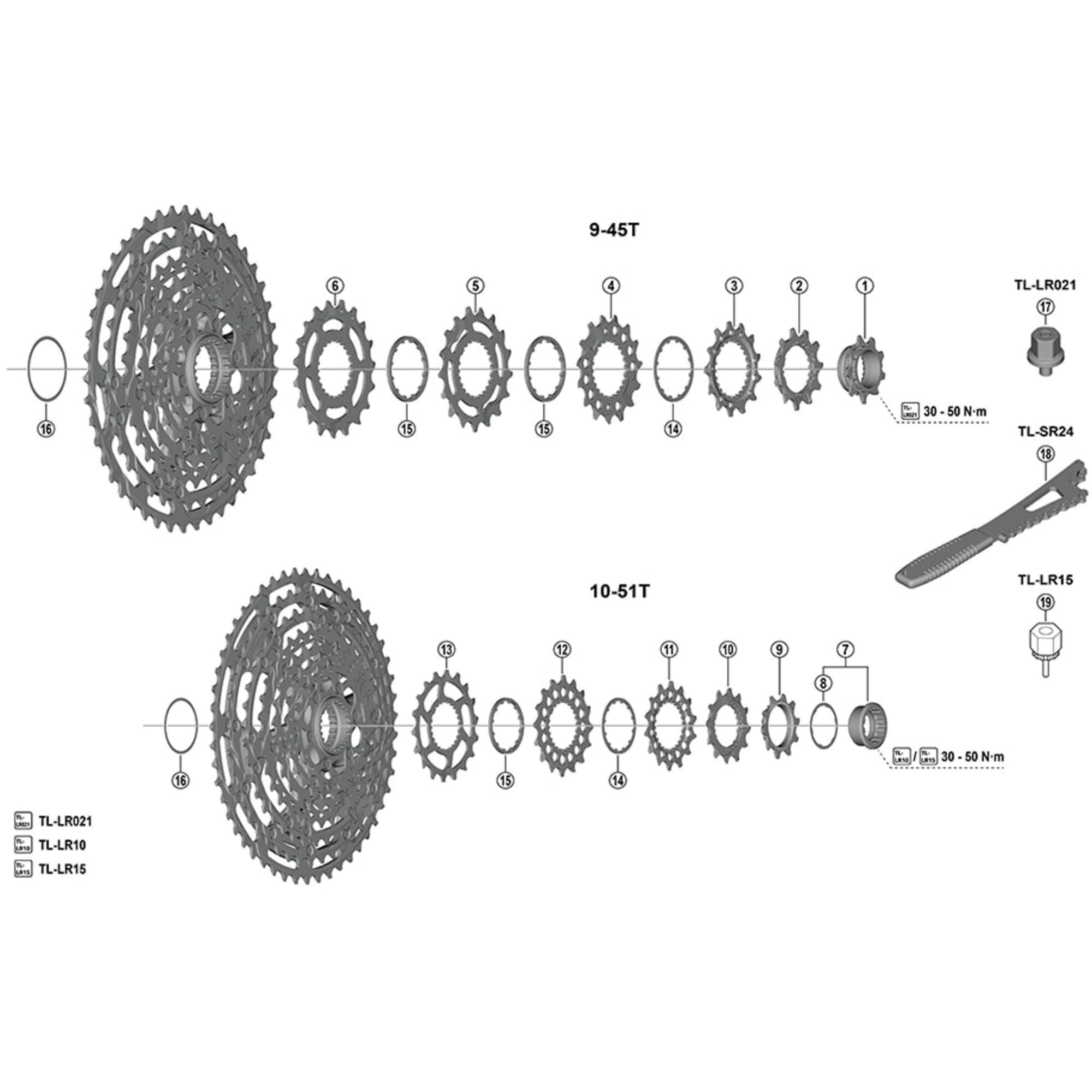 Shimano CS-M8200-12 17T sprocket replacement for 12-speed cassette systems, shown in a close-up view.