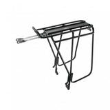 Topeak Super Tourist DX F/Disc 2.0 rear rack in black for 26-29 inch wheels, compatible with MTX bike accessories.