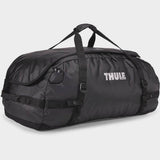 Thule Chasm Duffel Bag with convertible backpack straps and durable wheels, outdoor accessories for travel and adventure.