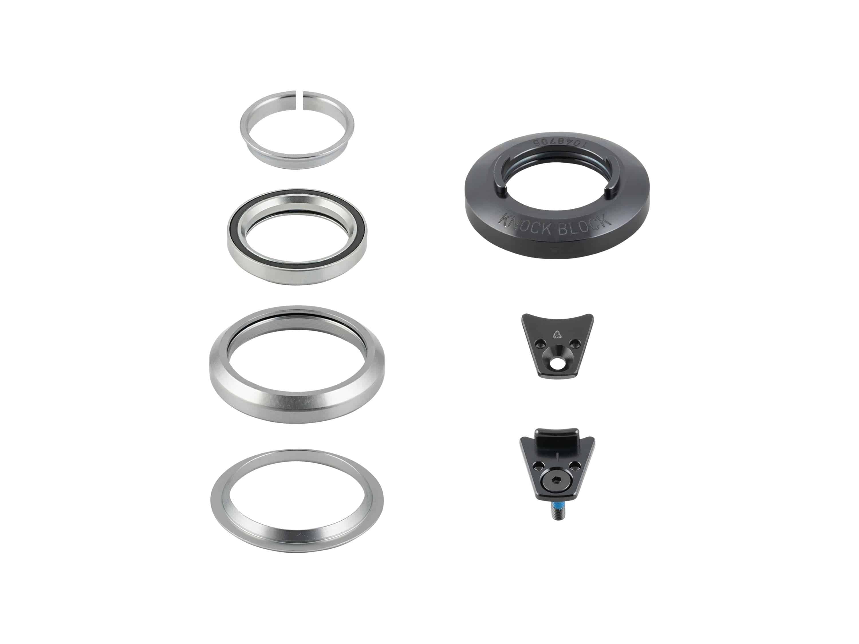 Trek Knock Block 72-degree headset assembly with integrated display chip, black, for 28.6mm (1-1/8") bicycle components.