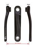 FSA Ebike Chainset CK-745 ISIS Drive carbon crankset with 25.7mm spindle for e-bikes, showing the black crank arms and chainring.