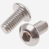 Knog Oi Classic bike bell replacement screw for secure fit, shown on a bicycle accessory in close-up.
